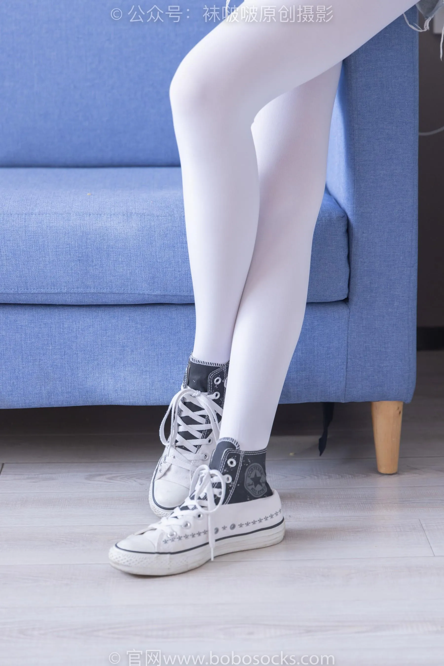 [BoBoSocks袜啵啵]NO.215 小甜豆-三双帆布鞋板鞋、厚白丝、黑丝 [90P]插图5